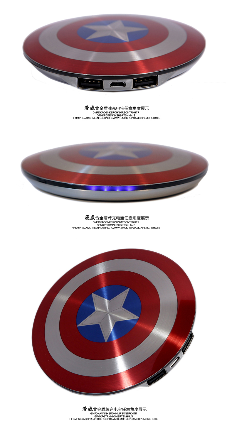 Marvel xác thực Mỹ đội trưởng điện thoại di động Avengers lá chắn điện thoại di động tablet phổ sạc kho báu Avengers 3 CHÚNG TÔI đội Apple X Android điện thoại di động điện thoại di động di động