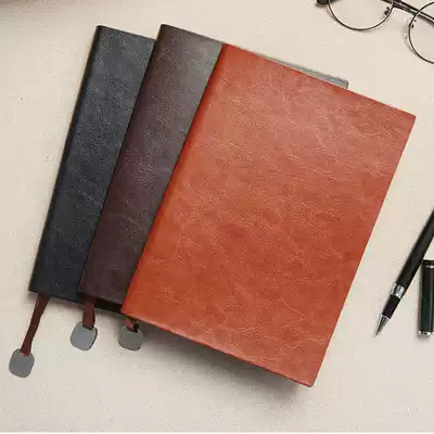A5 soft leather business notebook stationery B5 thick note work office lettering custom soft leather surface
