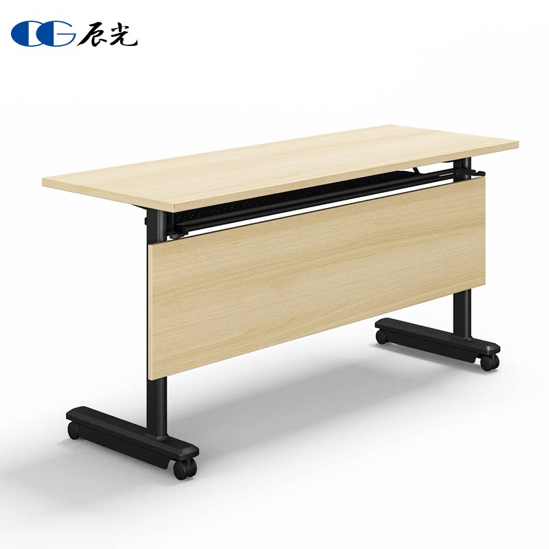Free combination strip multifunction folding training session table for students with wheel training table and chairs double desk