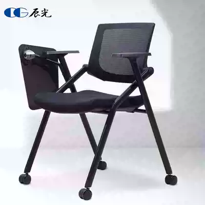 Simple modern training chair with small table board foldable mobile conference chair pulley integrated desk chair pulley integrated desk chair writing board