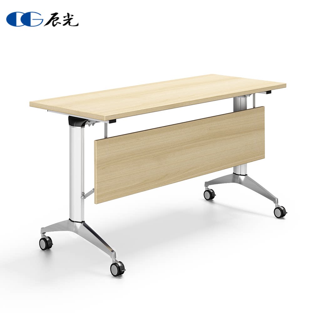 Folding training table movable flap table with wheel training mechanism table and chair desk bar table combined meeting table