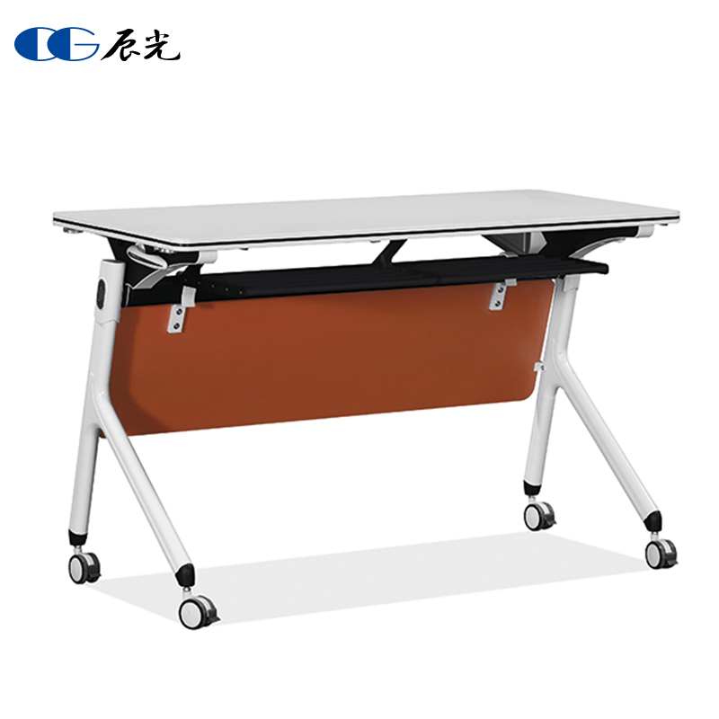 High-end training tables and chairs combined double student desks can move long tables with wheel folding-over-board tables