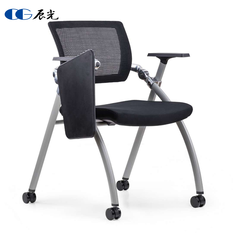Training chair with writing board folding training desk chair integrated seat conference room chair student conference chair with table board