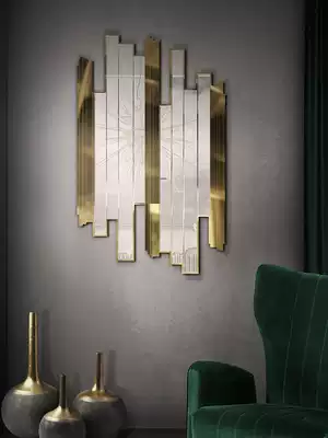 Highlight home irregular mirror shaped light luxury wall decorative creative arts entrance door-to-door wall wall-mounted