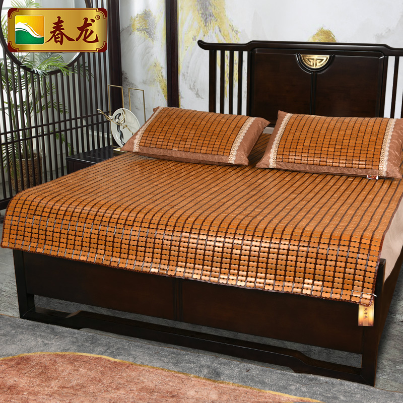 Chunlong mahjong seats New waxless Matt carbonized bamboo 1 5m folding 1 8 meters double liang xi zi customized