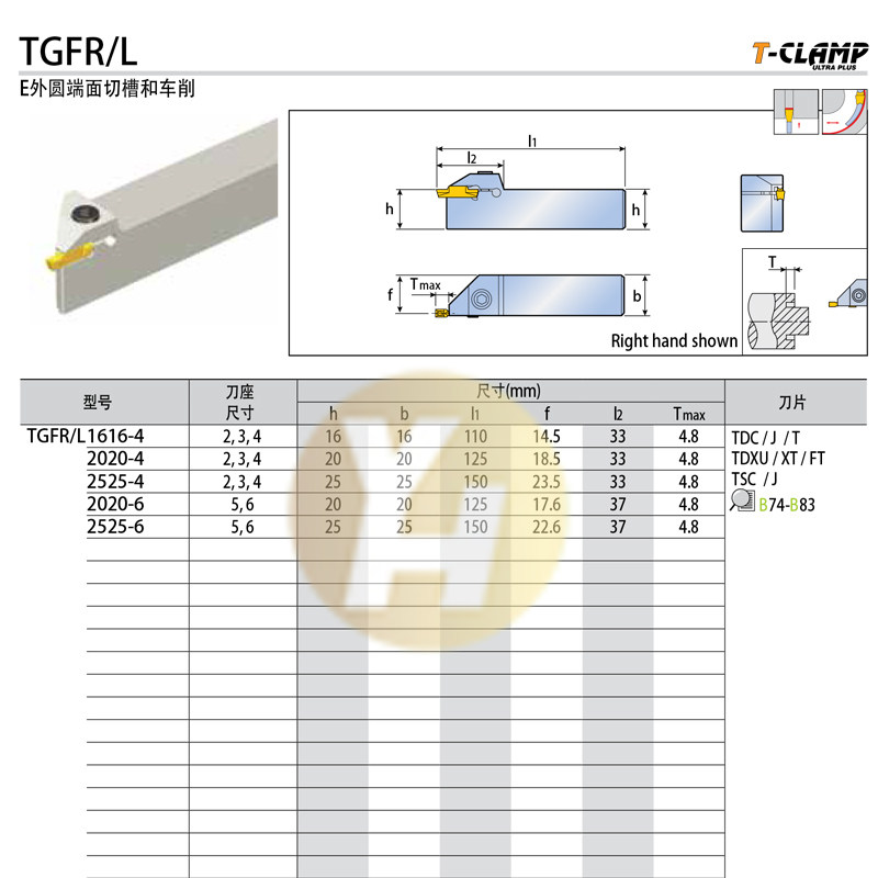 Korea Tefixuk groove knife pole TGFR 2020-4 spot E out round end face cut and turning-Taobao