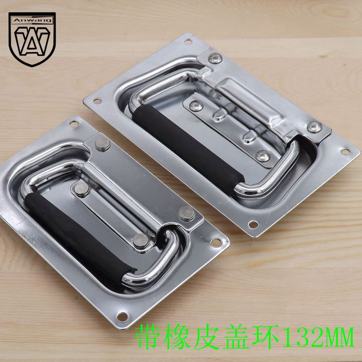 Heavy folding air box handle embedded thickened cover ring handle wooden case handle pull handle kit handle