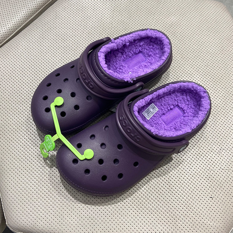 Crocs新款加绒洞洞鞋203591 🏖️保暖舒适,秋冬必备🌟-洞洞鞋-淘宝好物网