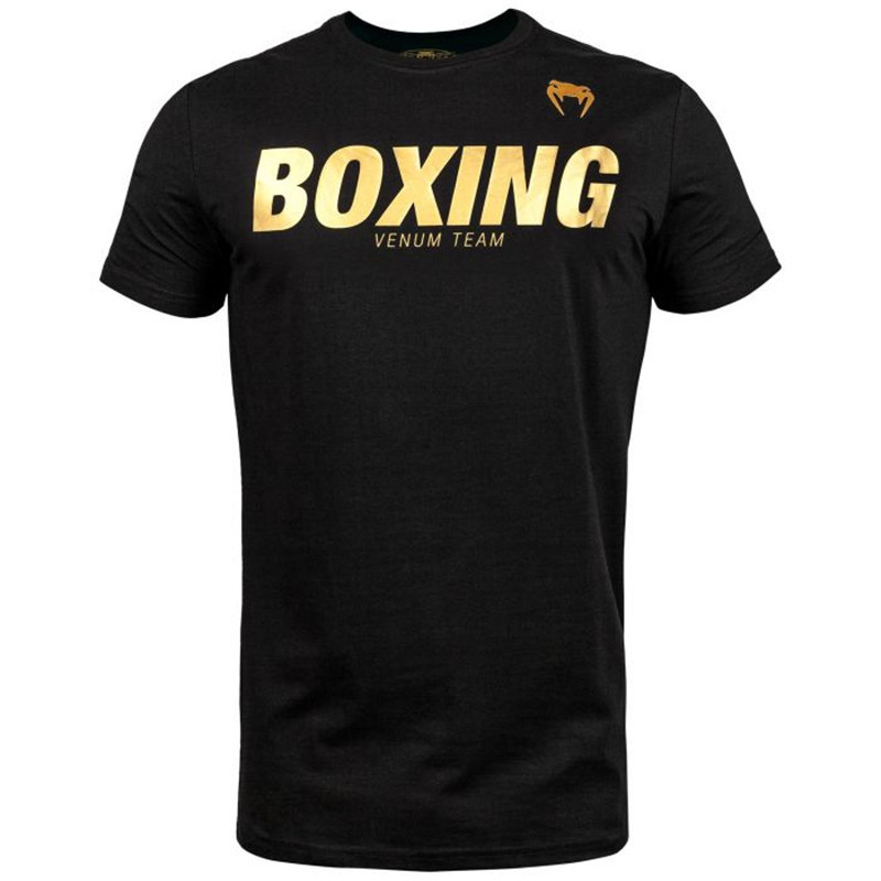 Venum Boxing T-Shirt Venom Men's Short-Sleeved T-Shirt Pure Cotton Round Neck Letter Sports T-Shirt Top