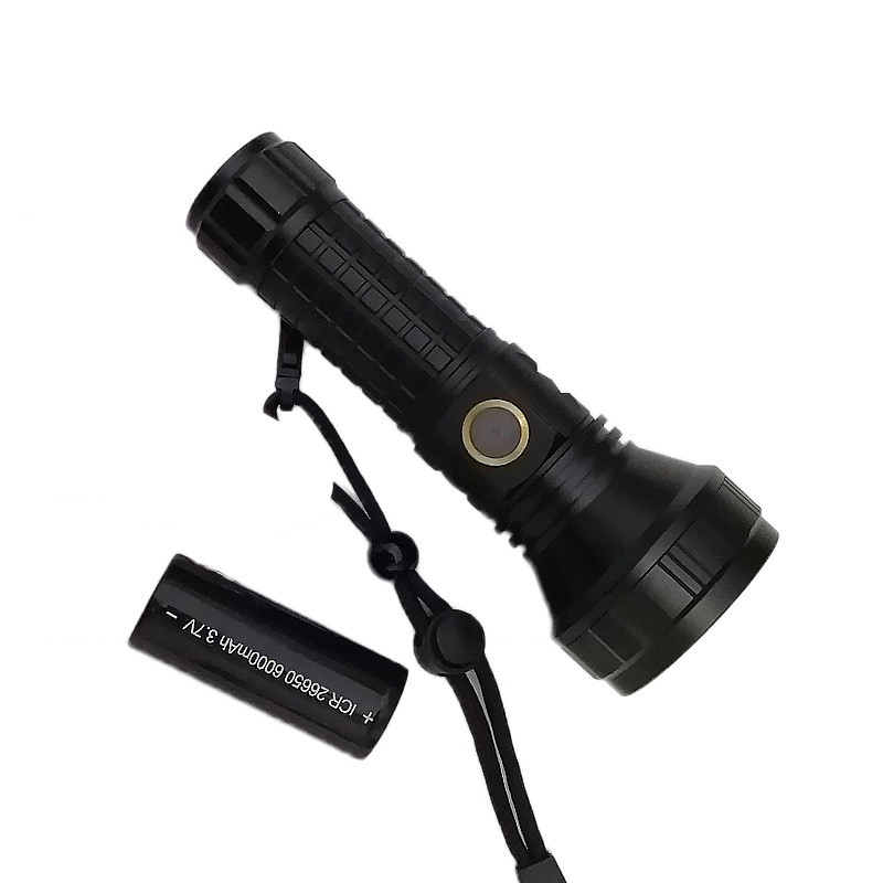 Outdoor intense light flashlights USB charging 1L2 Spotlight Afar climbing Climbing Camping Scouts Patrol security See Garden