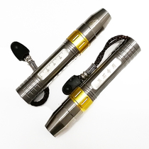 1-light jade special flashlight high-power 10W strong light rough finished product identification stainless steel hiking science and teaching