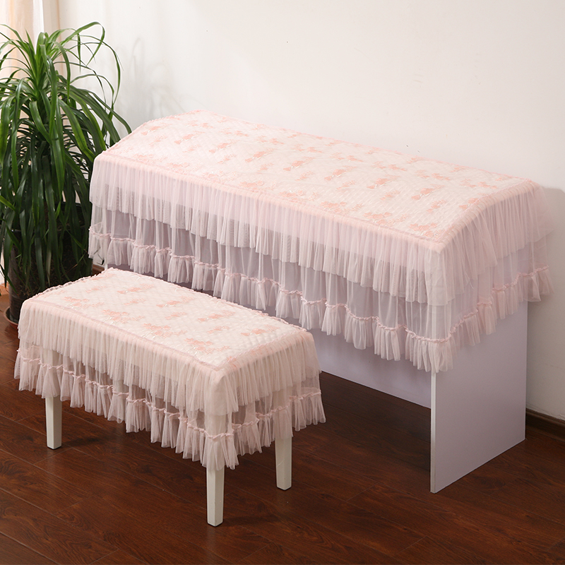 Theone smart electric piano half-hood lace embroidered yarn Korean princess Yamaha Guaib home dust cover-Taobao
