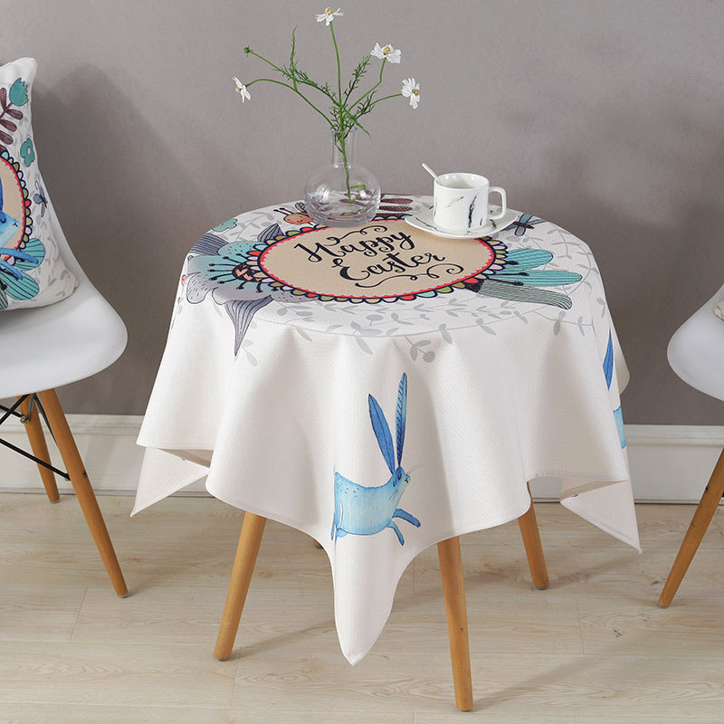 Nordic Printed Small Fresh Table Table Cloth Linen Table Rectangular Square Tea Table Balcony Small Round Table Tablecu