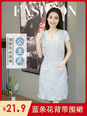 Apron home kitchen Korean fashion Princess female waterproof and oil-proof double apron apron loin cute Japanese work