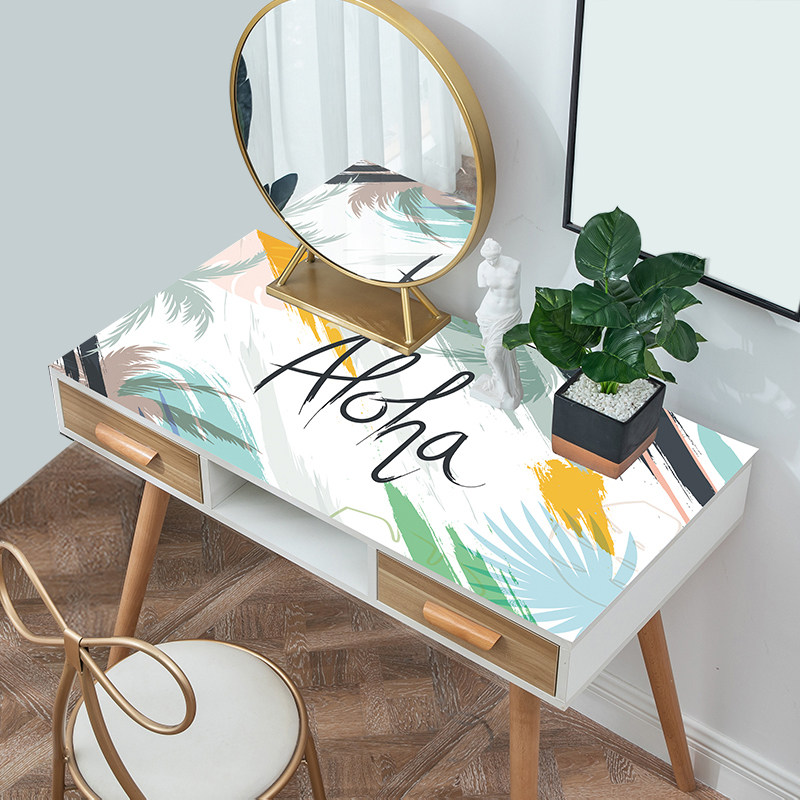 Net Red New Freshens Makeup Table Cloth Modern Minimalist PVC Soft Glass Crystal Version Makeup Table Cloth