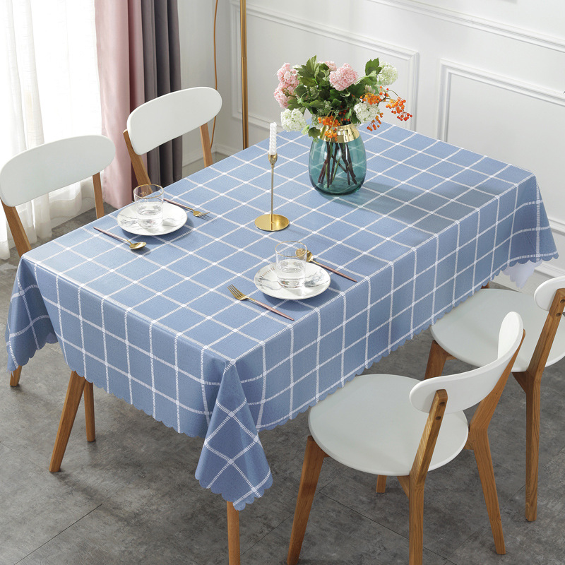 New ins and wind printing small fresh and waterproof anti-wash table cloth PVC rectangular round table cloth tea table cloth