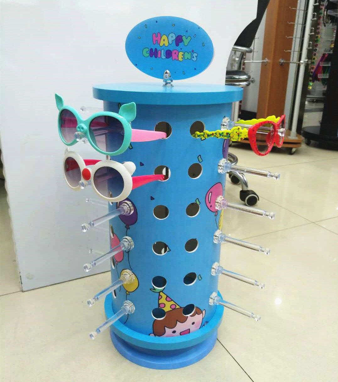 Rainbow Children Professional Glasses Display Rack Glasses Ornament Shop Sunglasses Display Shelf Rotary Glasses Shelving