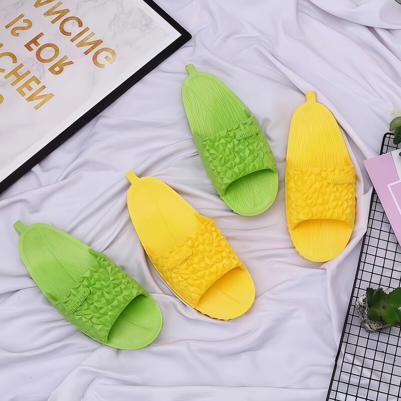 New Vietnamese Durian Slippers for Women 2026, Internet Celebrity Hot Trend, Couple Outdoor Beach Slippers, Parent-Child Home Sandals, Men's Style