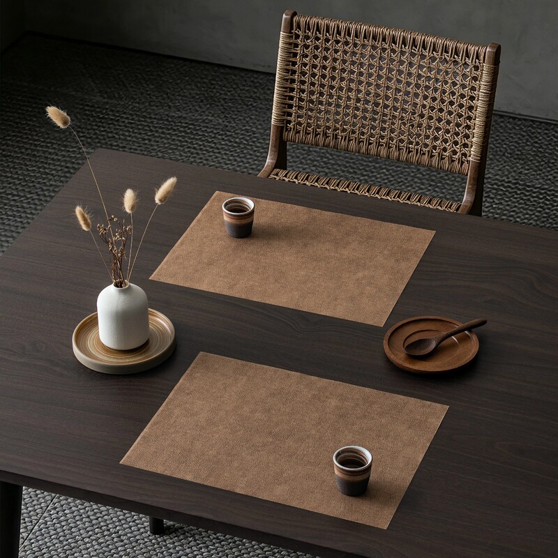 Disposable Placemats, High-End Wabi-Sabi Style Japanese Cuisine Izakaya Tableware Table Mats, New Chinese Style Solid Color Placemats and Tablecloths