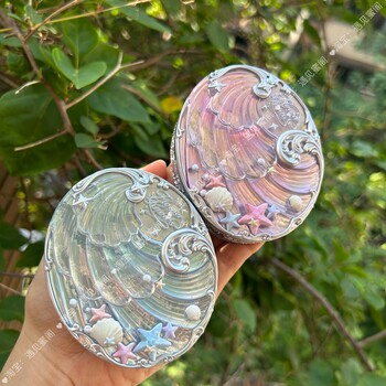 Flower Knows Shell Pearl Mixed Color Powder Compact 9g Setting Powder Clear Matte Finish Long-Lasting Fine Concealer Brightening for Women