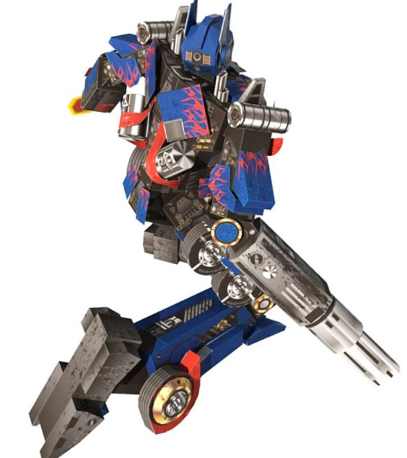 DIY mô hình giấy ba chiều lắp ráp bằng tay Transformers Optimus Prime Robot Mô hình giấy 3D sản xuất origami - Gundam / Mech Model / Robot / Transformers bộ đồ chơi gundam