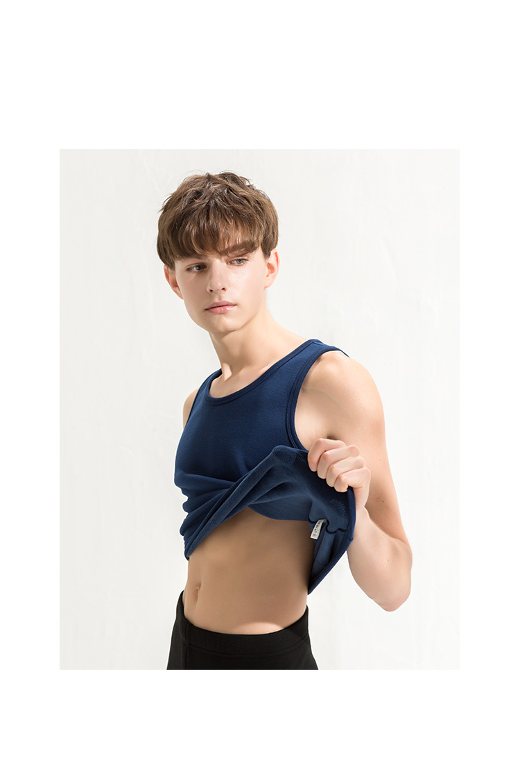 Fenton nam ấm vest cộng với nhung dày mùa thu và mùa đông đồ lót cotton vest thể thao thanh niên áo sơ mi mỏng đáy áo thu đông nam