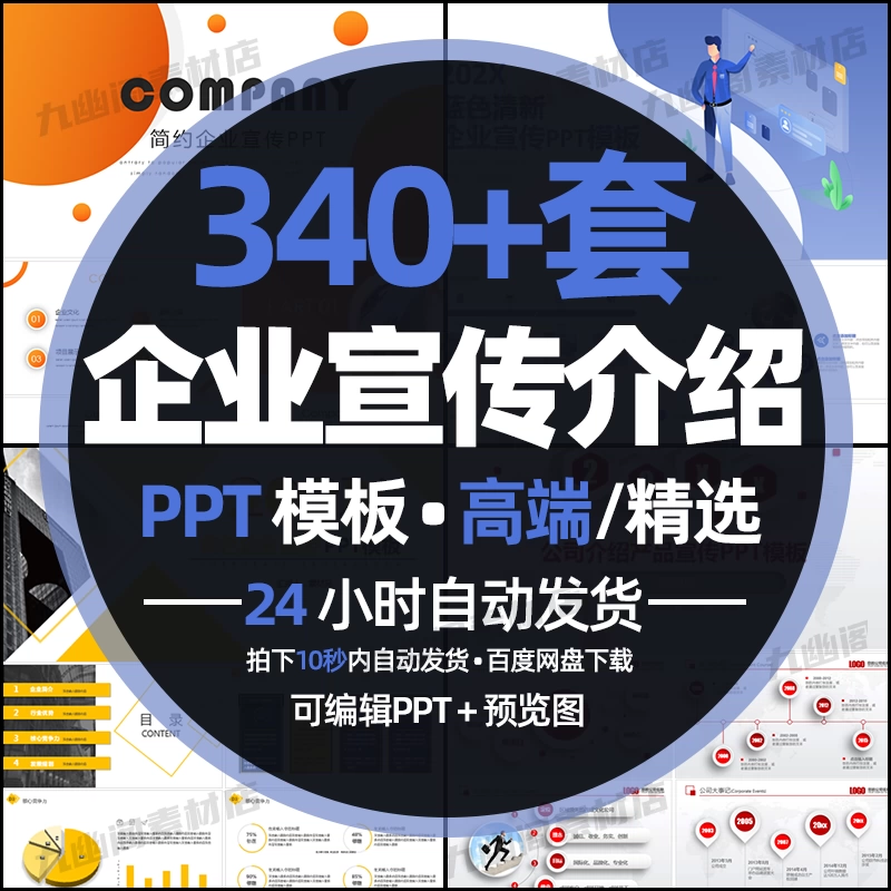 精选340套高级感公司简介产品介绍企业宣传ppt模板 - 忙狐网