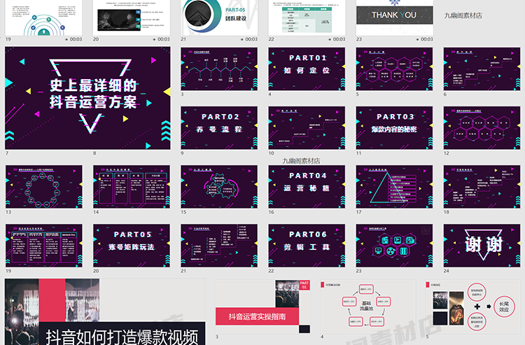 图片[13] - 甄选30套高端抖音短视频运营方案直播培训带货PPT模板 - 忙狐网