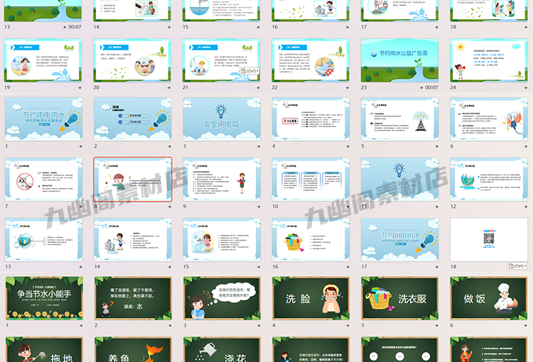 图片[9] - 精选60套小学生节约用水保护环境珍惜水资源教育课件ppt模板 - 忙狐网