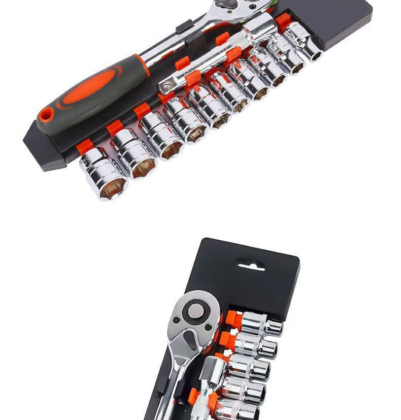 Принадлежности для шитья 大飞12件套棘轮扳手省力快速维修套筒工具汽车摩托车手动扳手组合