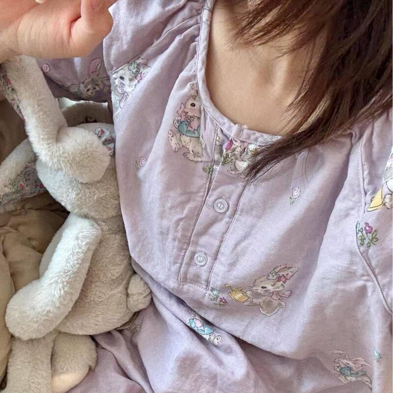 Japan Gp All-Cotton A-Grade 100% Breathable Double-Layer Gauze Sleep Dress Baby Cotton Gauze Loungewear Pajamas Pure Cotton Short and Long Sleeve Japan Gp All-Cotton A-Grade 100% Breathable Double-Layer Gauze Sleep Dress Baby Cotton Gauze Loungewear Pajamas Pure Cotton Short and Long Sleeve