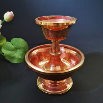 Mapam Yangtso Nepalese pure copper red copper guardian cup mini portable Buddhist utensil offering cup diameter 8cm
