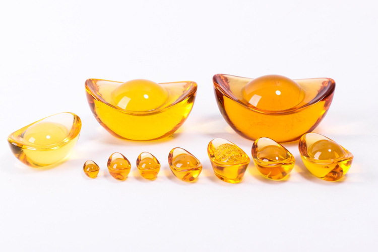 Hide and spread Mizon Eight for Manza K9 Yellow Crystal Yuanbao Various sizes Yellow Crystal Xiaoyuanbao