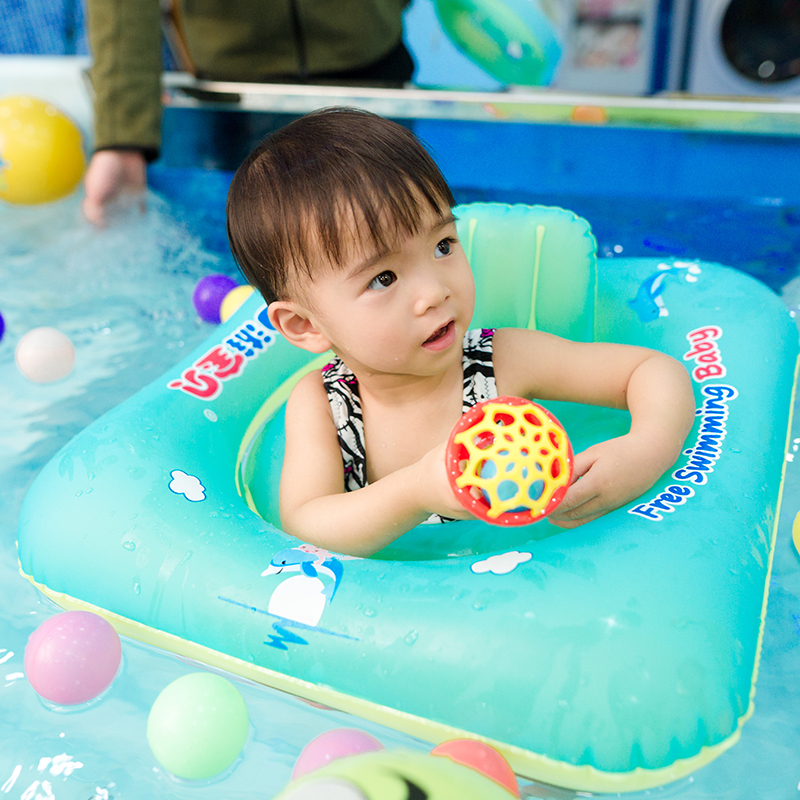 Self-swimming baby square baby swimming ring sitting ring Newborn home 6 months sex double 12NEW new
