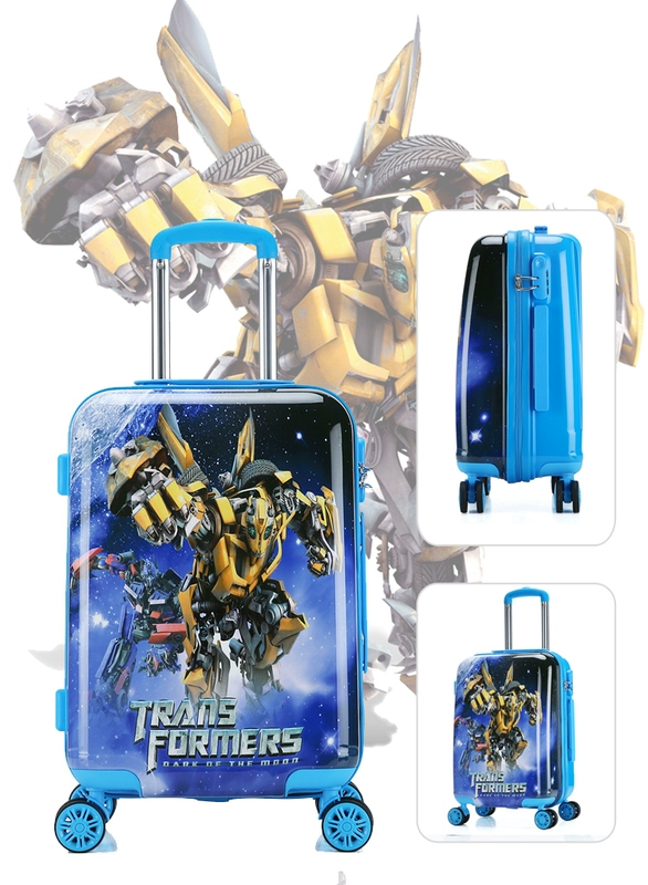 Trẻ em của trường hợp xe đẩy nam giới và phụ nữ hành lý caster cậu bé Transformers vali 20 inch ong lên máy bay vali mr vui