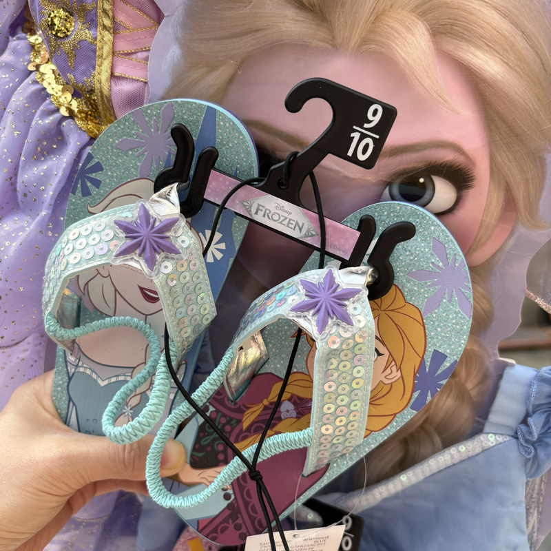 Disney Frozen Long-Haired Jasmine Belle Snow White Children's Slippers Flip-Flops Beach Shoes
