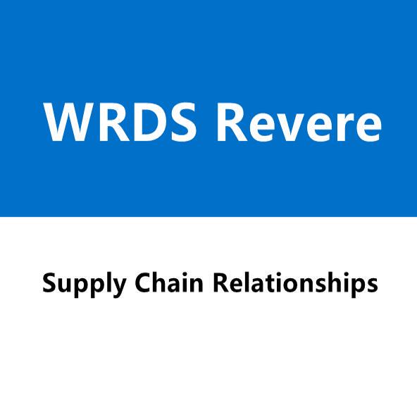 Wrds Factset Revere Supply Chain Relationships