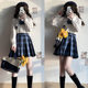 ກະທູ້ເງິນ Kawashima Qilanshan ໂຮງຮຽນສູງແກ້ໄຂສະບັບຕົ້ນສະບັບ JK ສິ້ນ plaid ສິ້ນພາກຮຽນ spring ແລະ summer skirt