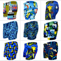 Swimming trunks mens flat corner five points Anti-embarrassing quick-drying swimsuit hot spring loose swimsuit professional equipment swimming trunks