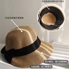 Japanese Official Website Same Style Bow Straw Hat for Women Summer Anti-Uv Fisherman Hat Sun Protection Sun Hat
