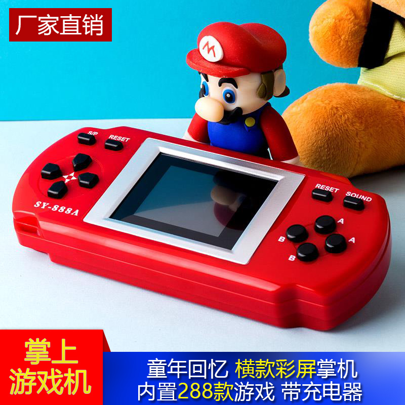 Great Promotion Children Classic Single Machine Game Color Screen Palm Console Children's Puzzle Soul Fighting Roe 288 All-in-one