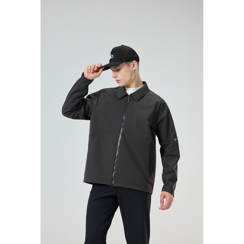 Three-Proof Softshell Jacket with Lapel Collar for Men and Women, Wear-Resistant and Stretchy Outdoor Commuting Jacket/M65283