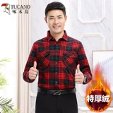 Утепленная красная цветная большая рубашка, зеленый лонгслив, большой размер