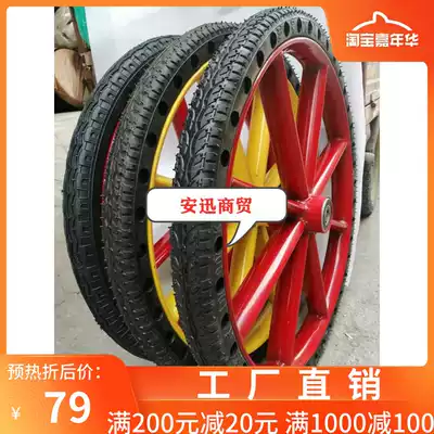 Anxun construction site hand push garbage truck wheel bucket tire turning force labor board solid foam Sunrise car