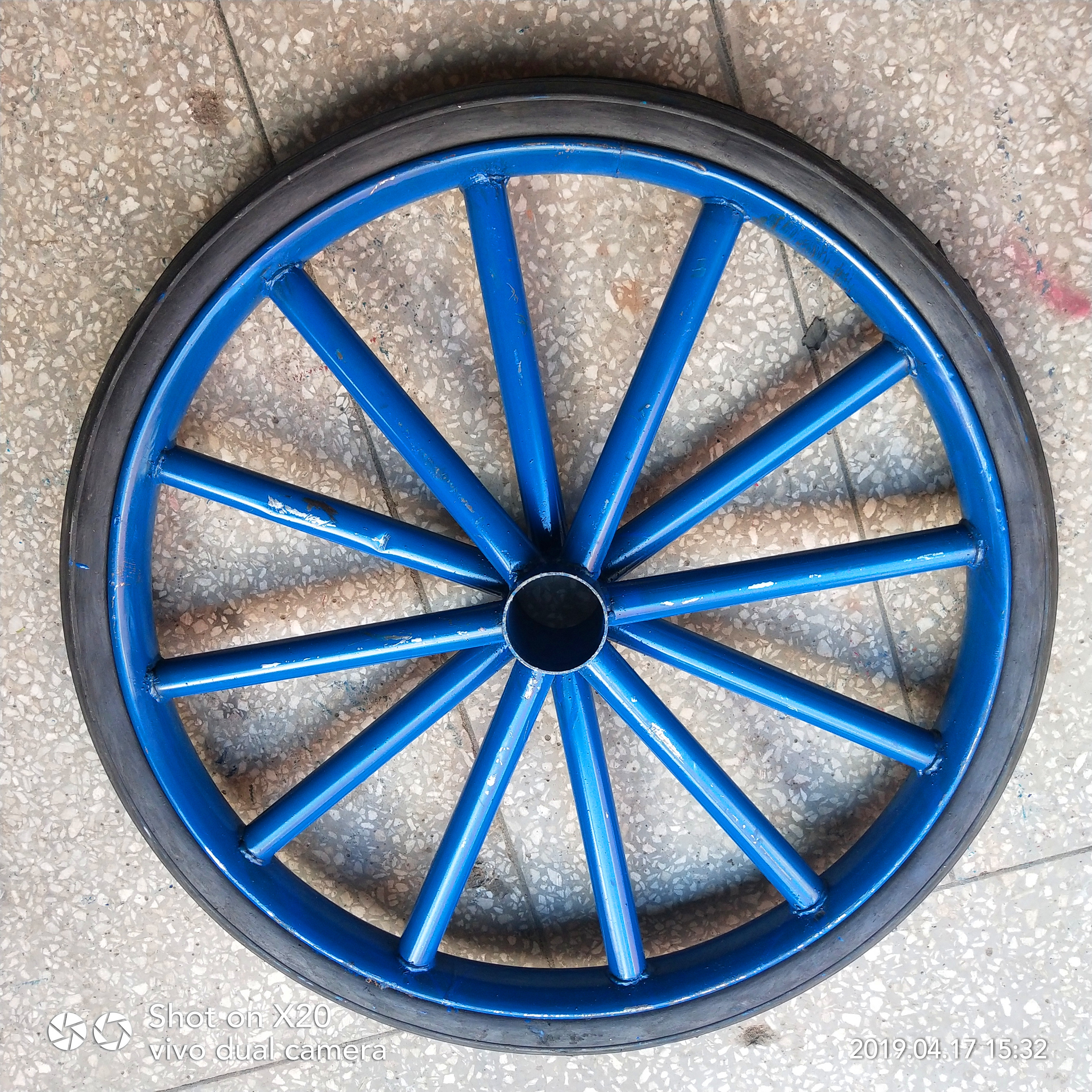 AmEx Worksite Bucket Wheels Solid Tire Cart Wheels Thickened Steel Ring Labor Car Sanitation Car Board Car Hopper Car