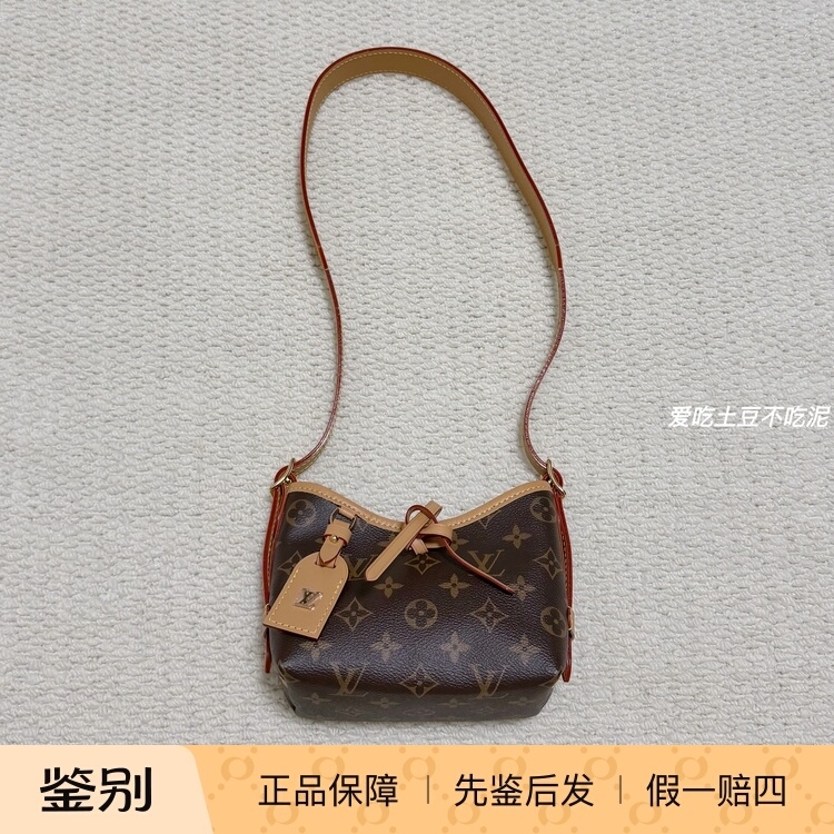 Louis Vuitton 26 New Model Lv Carryall Nano Presbyopic Pattern Single Shoulder Crossbody Handbag Women's Bag