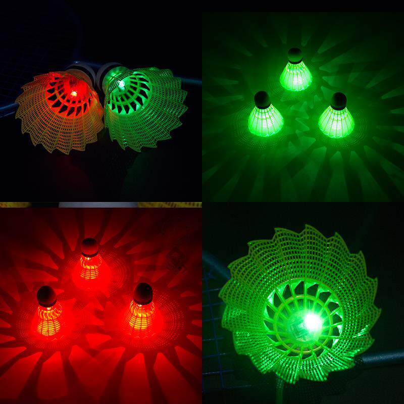 The training ball is bright and can't be beaten. Adult badminton racket with luminous LED light is windproof and does not deform. Boy