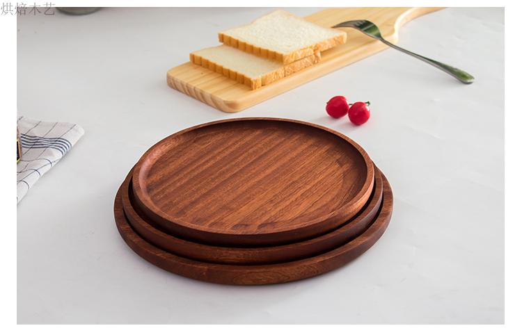 Sapele Vòng Nấm Mốc Bít Tết Bánh Pizza Pallet Gỗ Bánh Mì Phương Tây Tấm Gỗ Bé Thực Phẩm bổ sung Cắt Trái Cây Chén Trà Chiếc Đĩa khay gỗ vuông