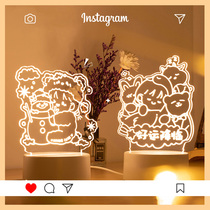  ins original USB night light Girl heart bedroom sleep light dreamy cute bedside creative table lamp gift energy saving