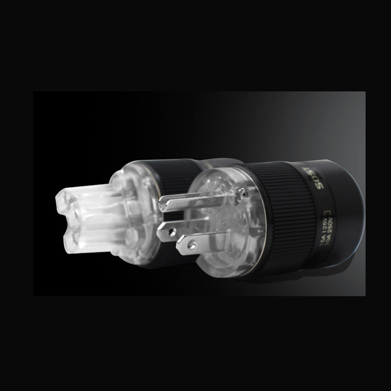 Sound strings frozen plated American power plug plug tail fever audio power cord head and tail